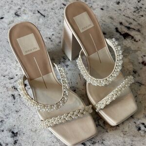 Dolce vita Nolah Faux Pearl sandals heels